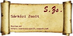 Sárközi Zsolt névjegykártya